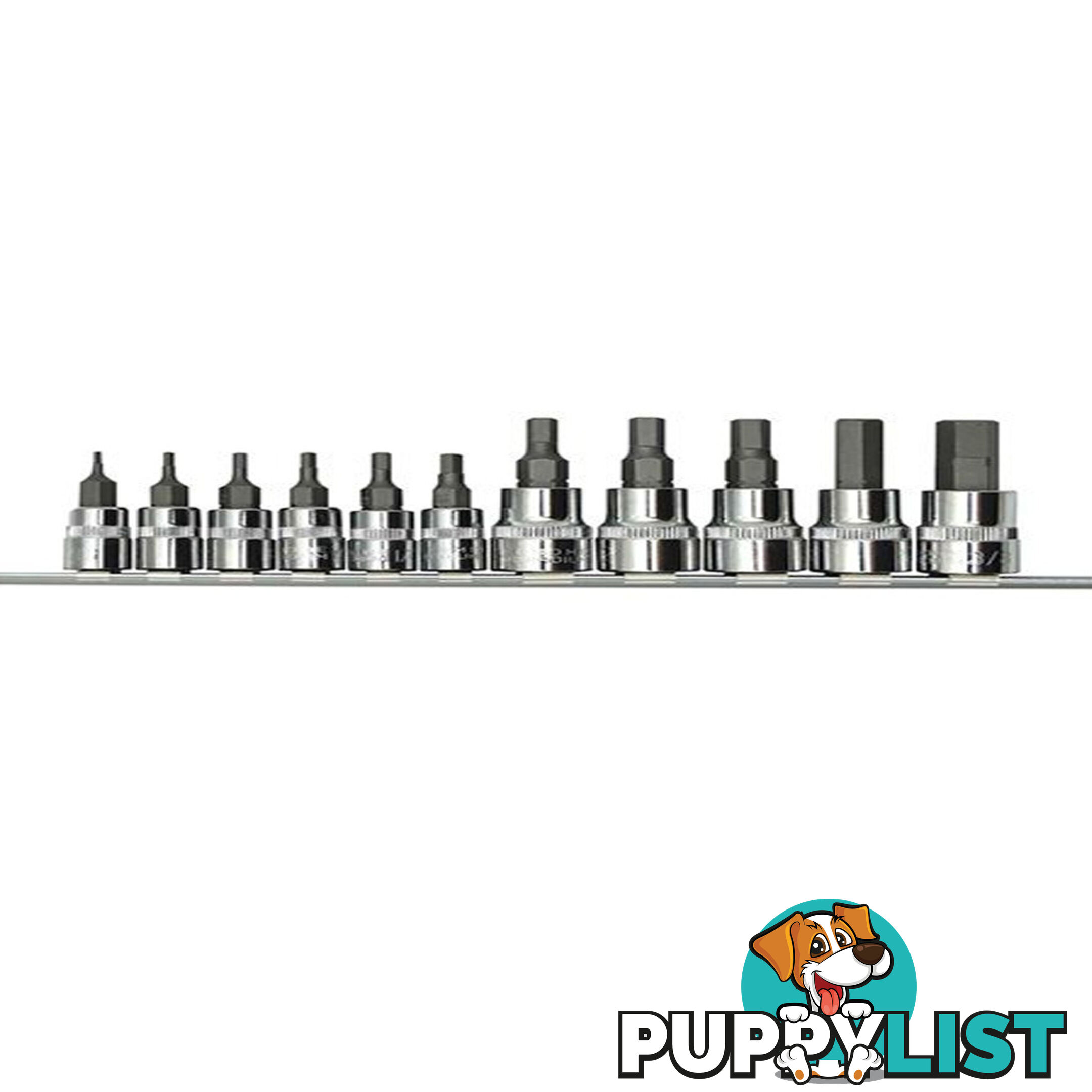 PK Tools Hex Bit 1/4 "   3/8 " dr SAE 11pc Set SKU - PT11903