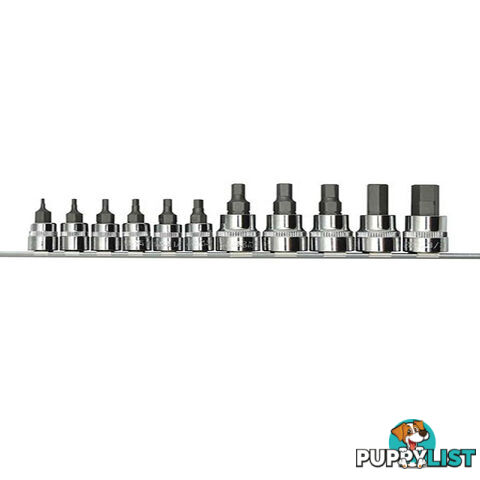 PK Tools Hex Bit 1/4 "   3/8 " dr SAE 11pc Set SKU - PT11903