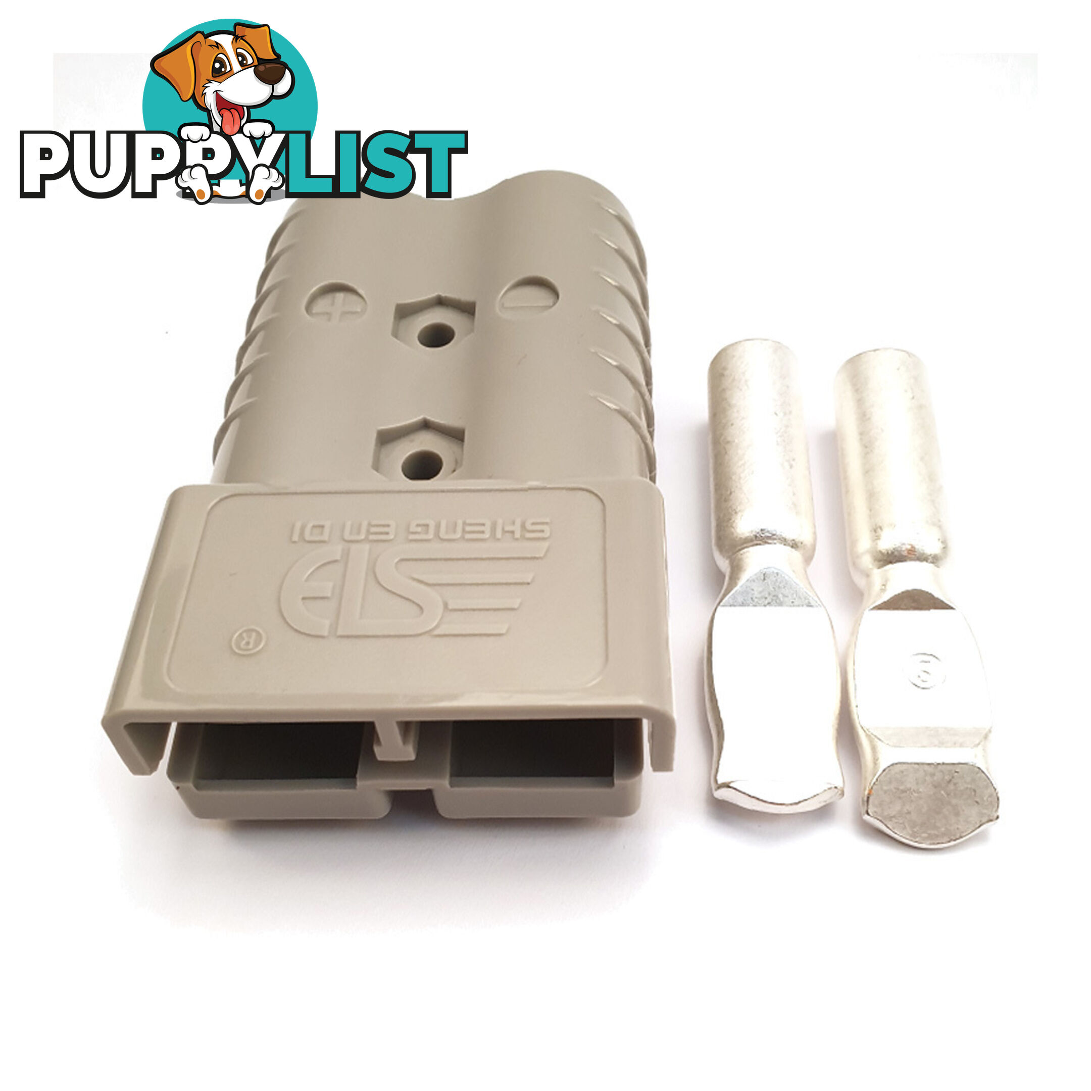 350 amp Anderson Plug Single with Terminals Grey SKU - 350ampAndo