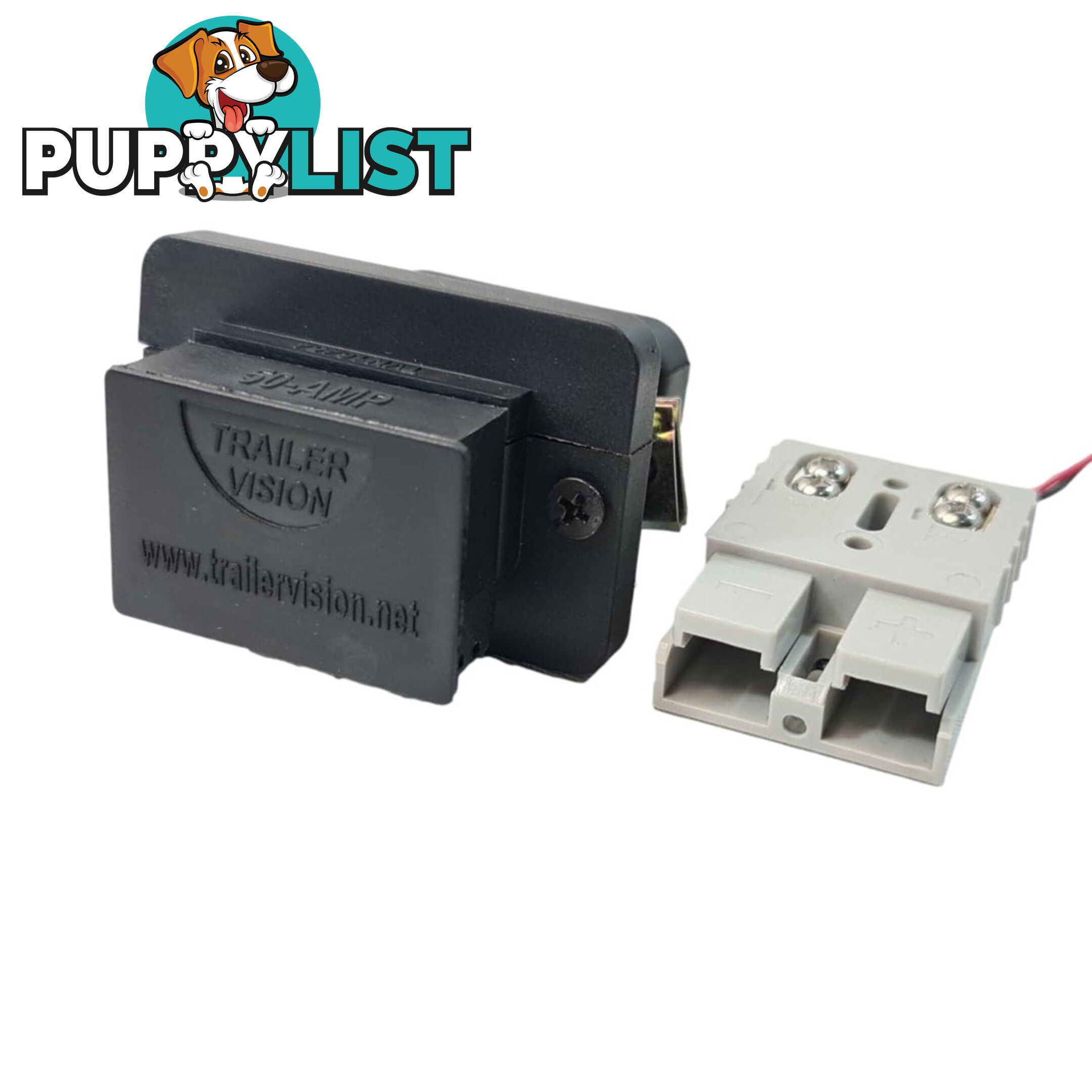 Trailer Vision 50 amp Anderson Plug Flush Mount Connector Assembly with Screw Contact Plug SKU - TVN1645450SC