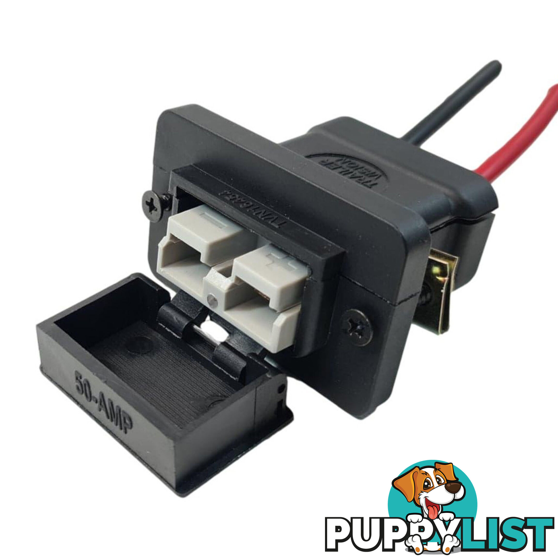 Trailer Vision 50 amp Anderson Plug Flush Mount Connector Assembly with Screw Contact Plug SKU - TVN1645450SC