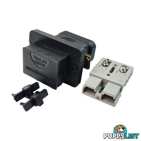 Trailer Vision 50 amp Anderson Plug Flush Mount Connector Assembly with Screw Contact Plug SKU - TVN1645450SC