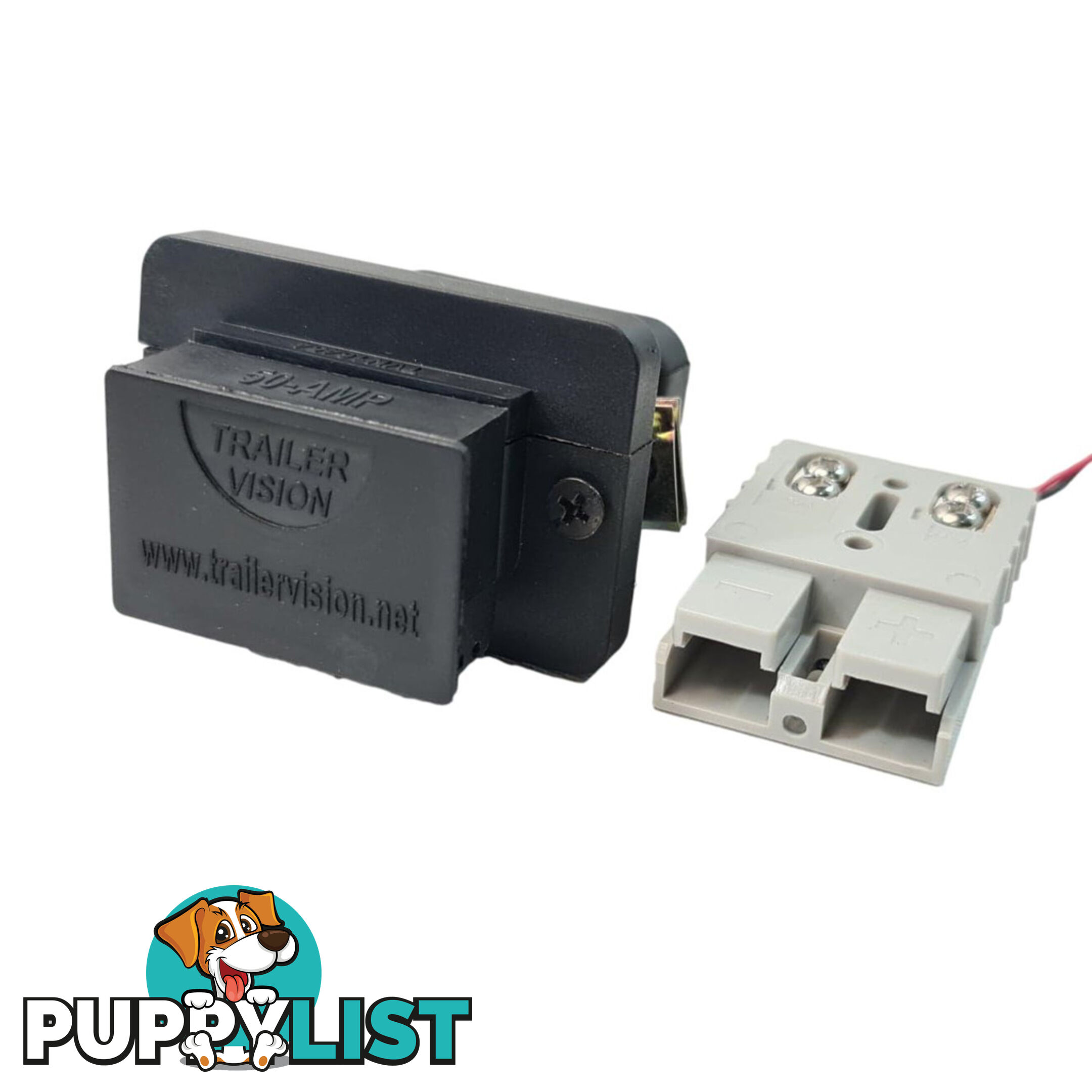 Trailer Vision 50 amp Anderson Plug Flush Mount Connector Assembly with Screw Contact Plug SKU - TVN1645450SC