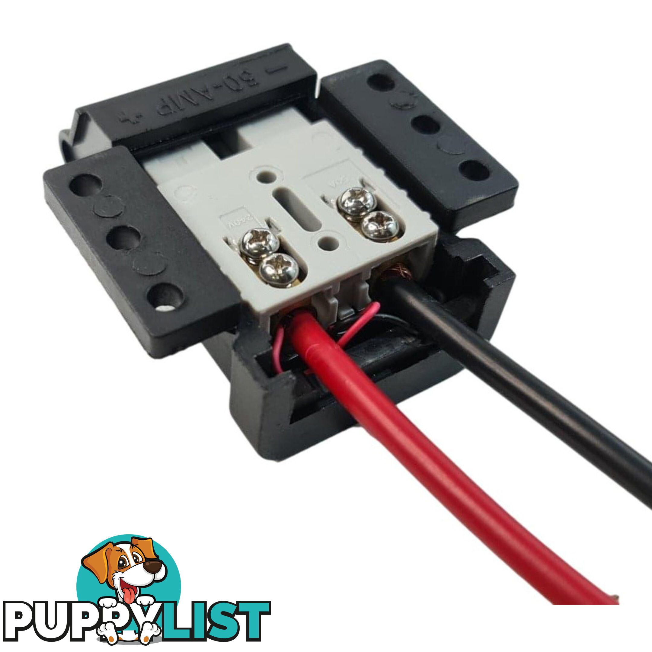 Trailer Vision 50 amp Anderson Plug Flush Mount Connector Assembly with Screw Contact Plug SKU - TVN1645450SC