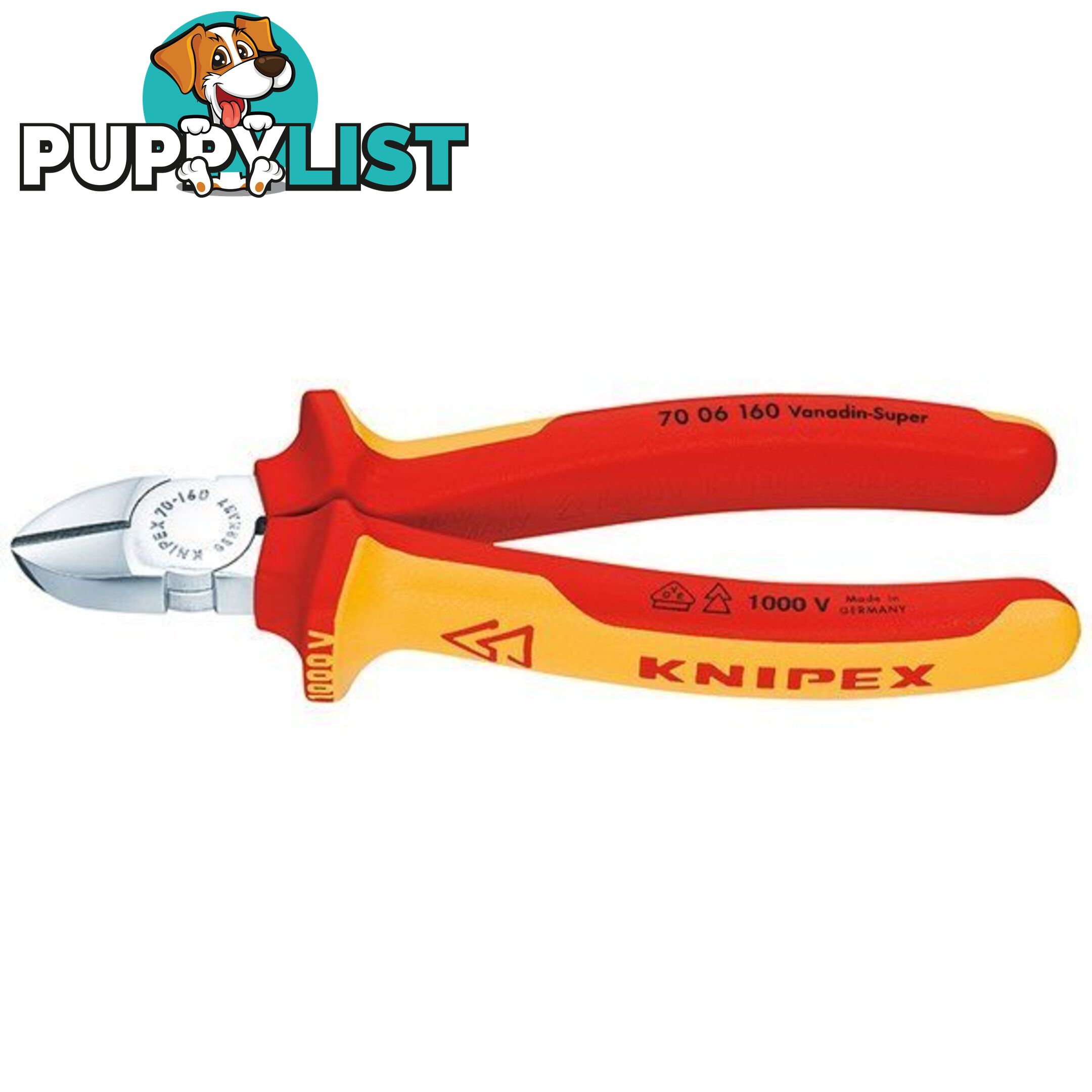 Knipex 160mm Diagonal Cutter  - 1000V VDE SKU - 7006160