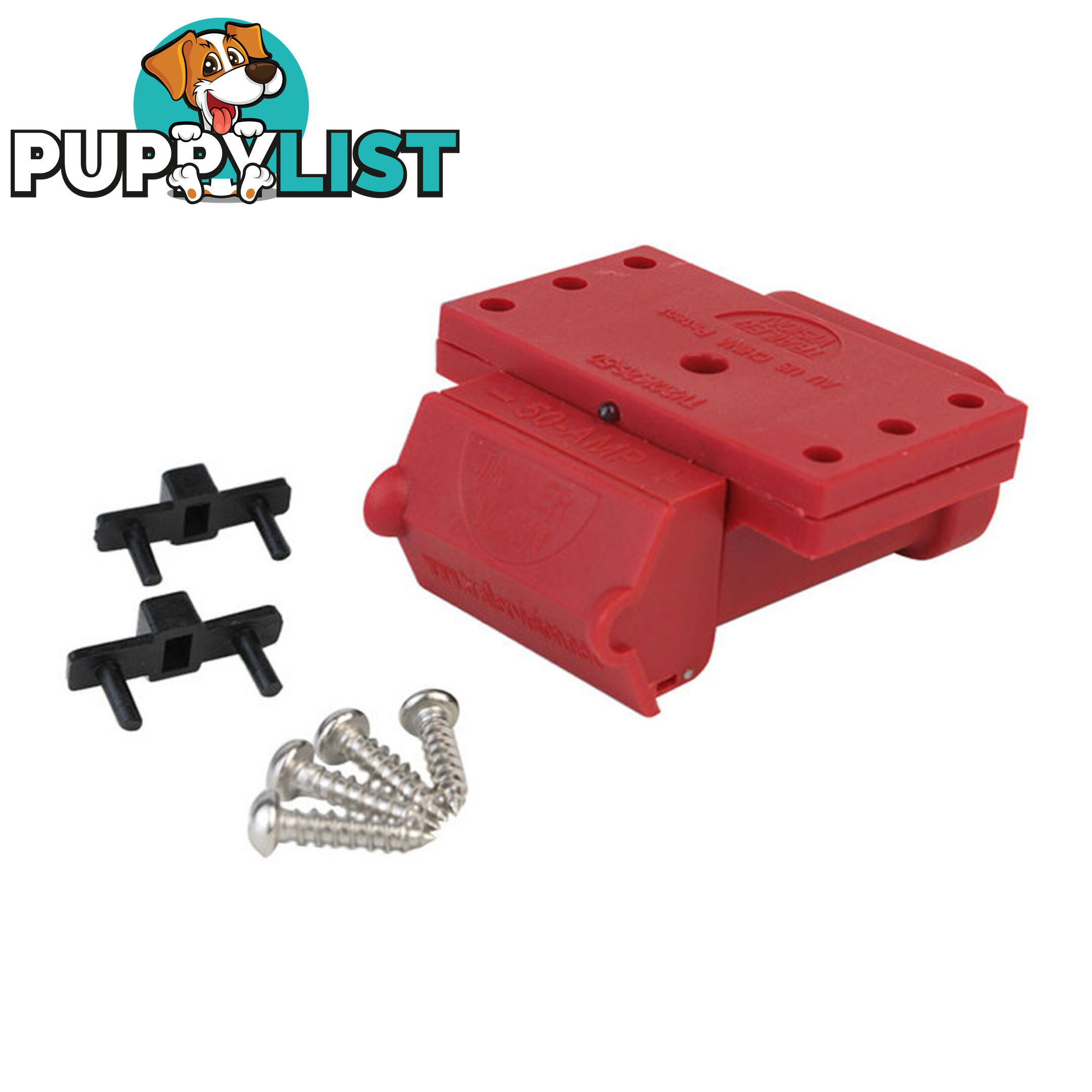 50amp Anderson Plug Mounting Kit Red with LED SKU - TV-201426-50R