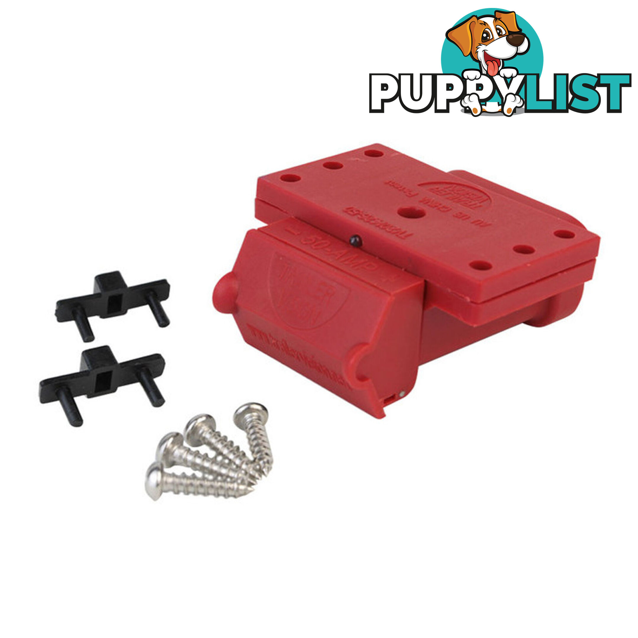 50amp Anderson Plug Mounting Kit Red with LED SKU - TV-201426-50R