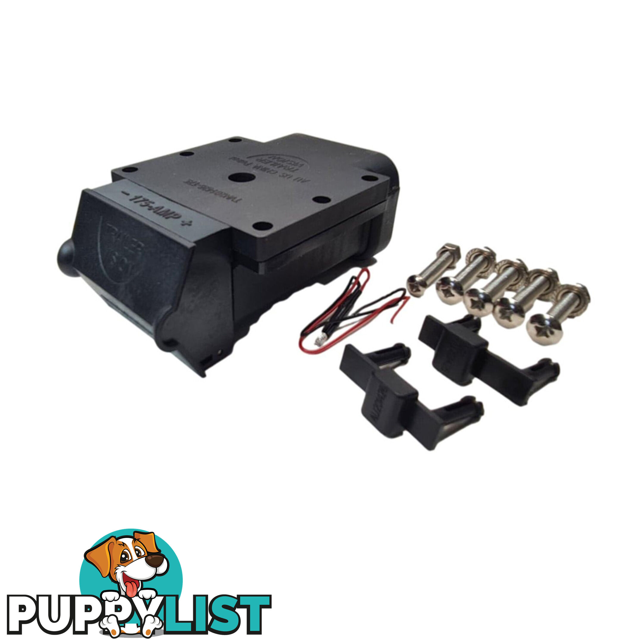 175a Anderson Plug Mounting Kit Connector Cover Assembly with LED Indicator SKU - TVN-201426-175BLACK