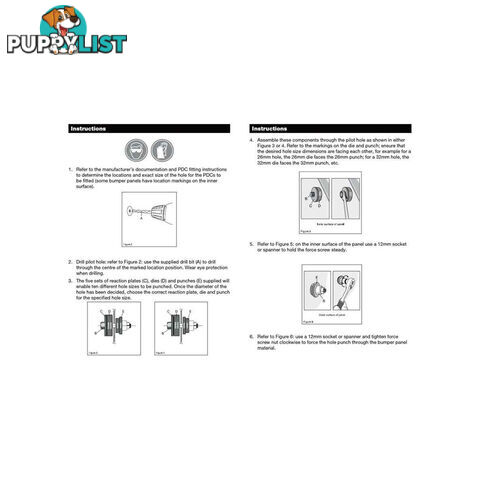 Pro-Kit Parking Sensor Hole Cutter Tool Set  - 17pc SKU - PT40950