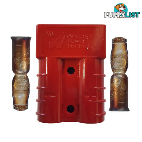 50 Amp Genuine Anderson Plug Red with Terminals SKU - LV2404