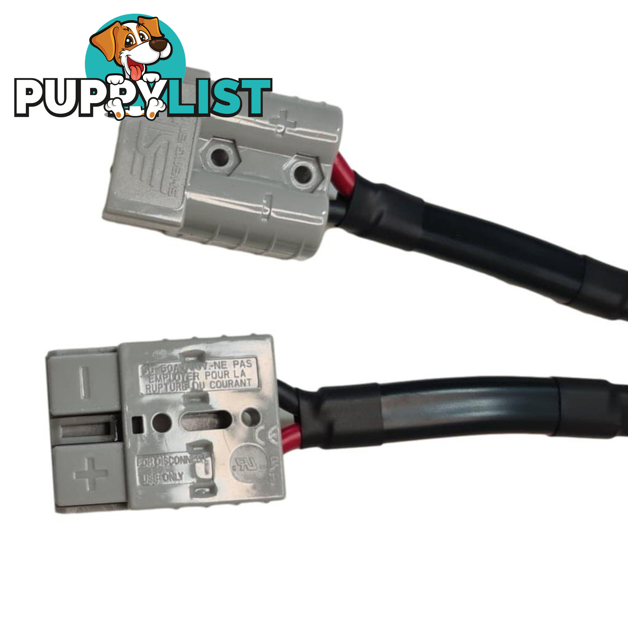 Dual 50 amp Anderson Plugs to Battery Lugs Splitter SKU - BB10059