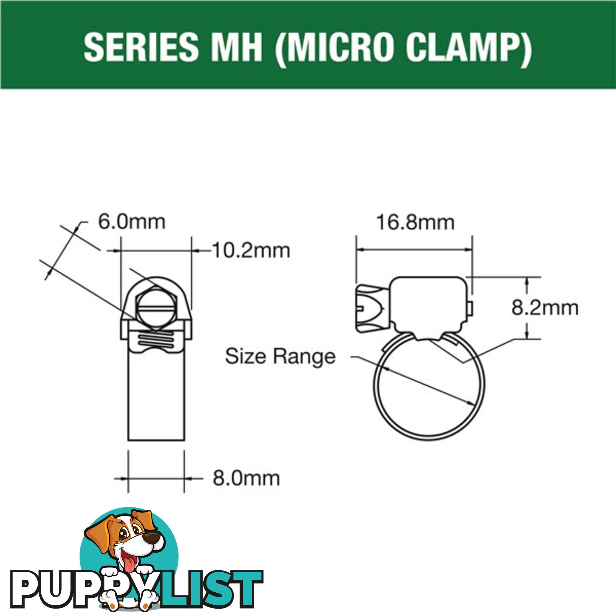 Tridon Part S. Steel Hose Clamp 17mm â 32mm Micro Perforated Band 10pk SKU - MH012P