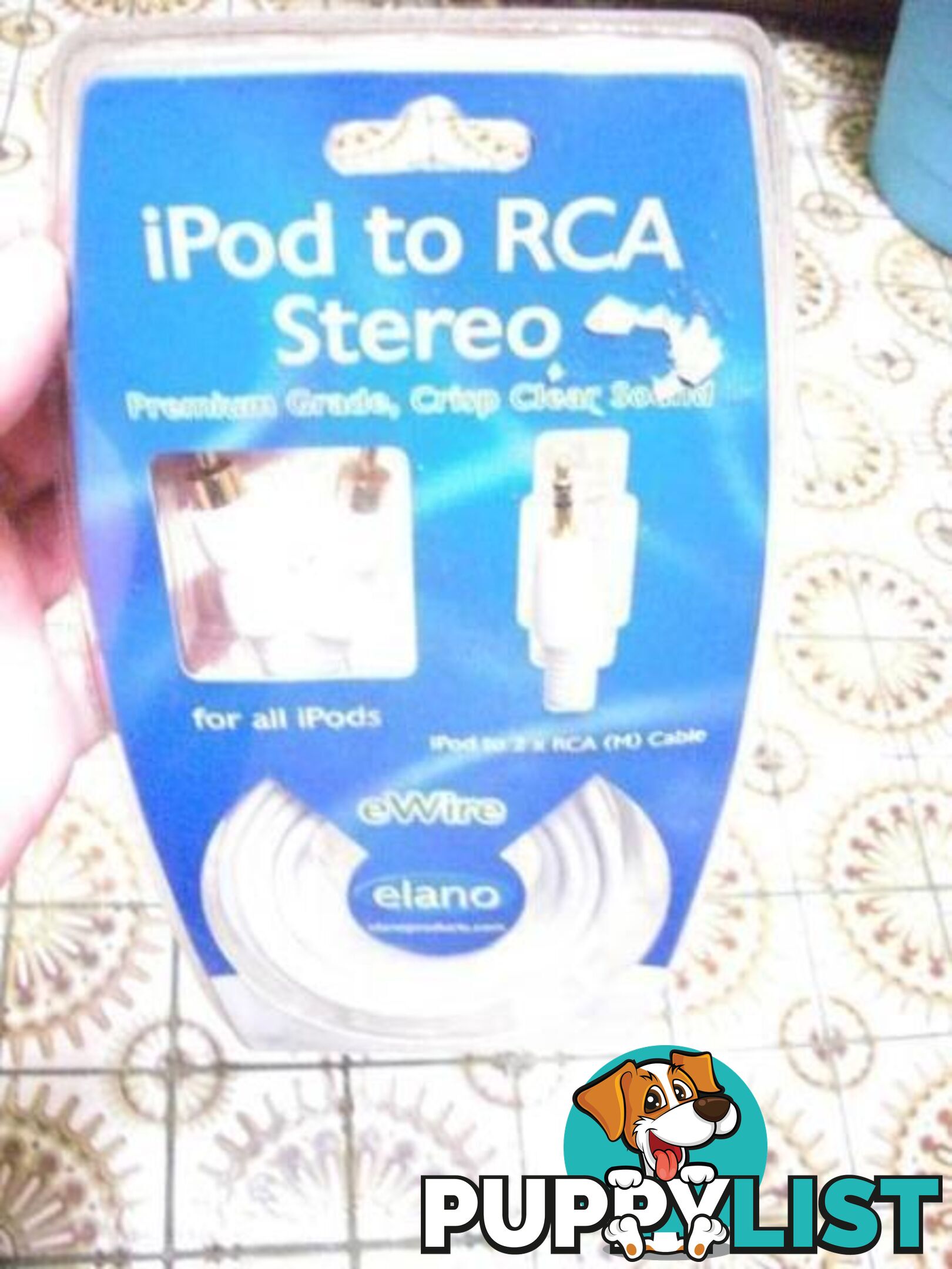 APPLE IPOD TO RCA STEREO GOLD PLATED PICKUP OR POST