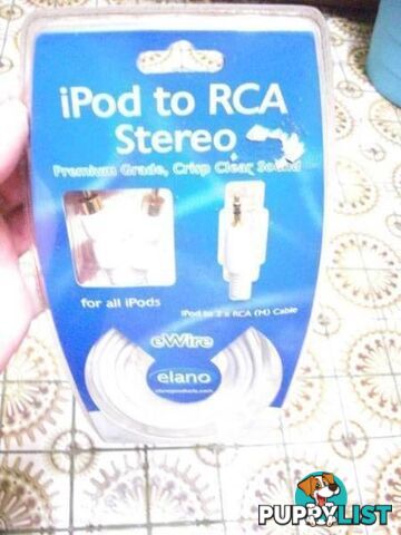 APPLE IPOD TO RCA STEREO GOLD PLATED PICKUP OR POST