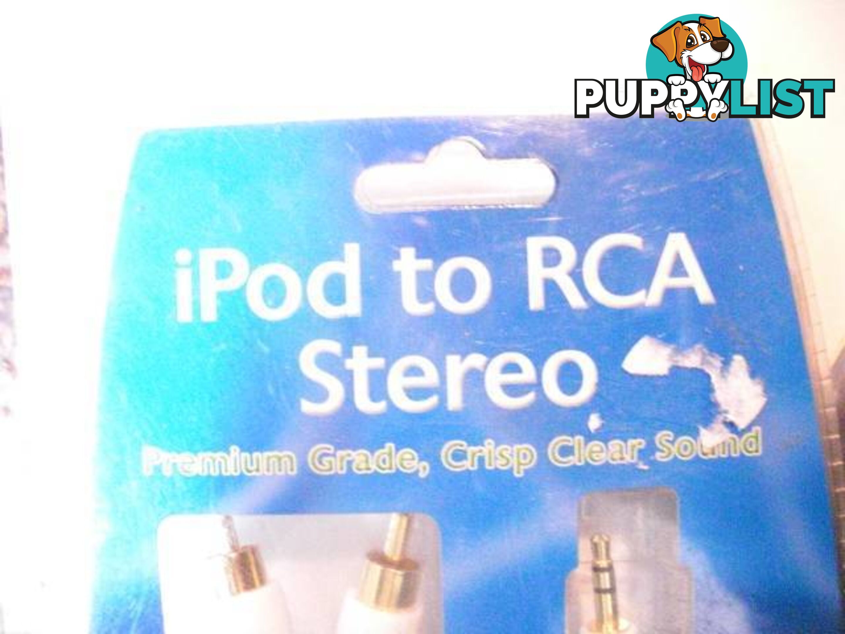 APPLE IPOD TO RCA STEREO GOLD PLATED PICKUP OR POST