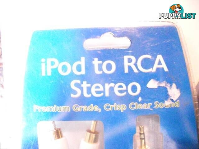 APPLE IPOD TO RCA STEREO GOLD PLATED PICKUP OR POST