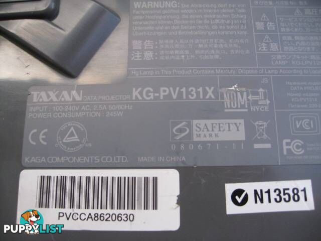 Taxan KG-PV131X DLP Projector pickup 3168 call ******5372