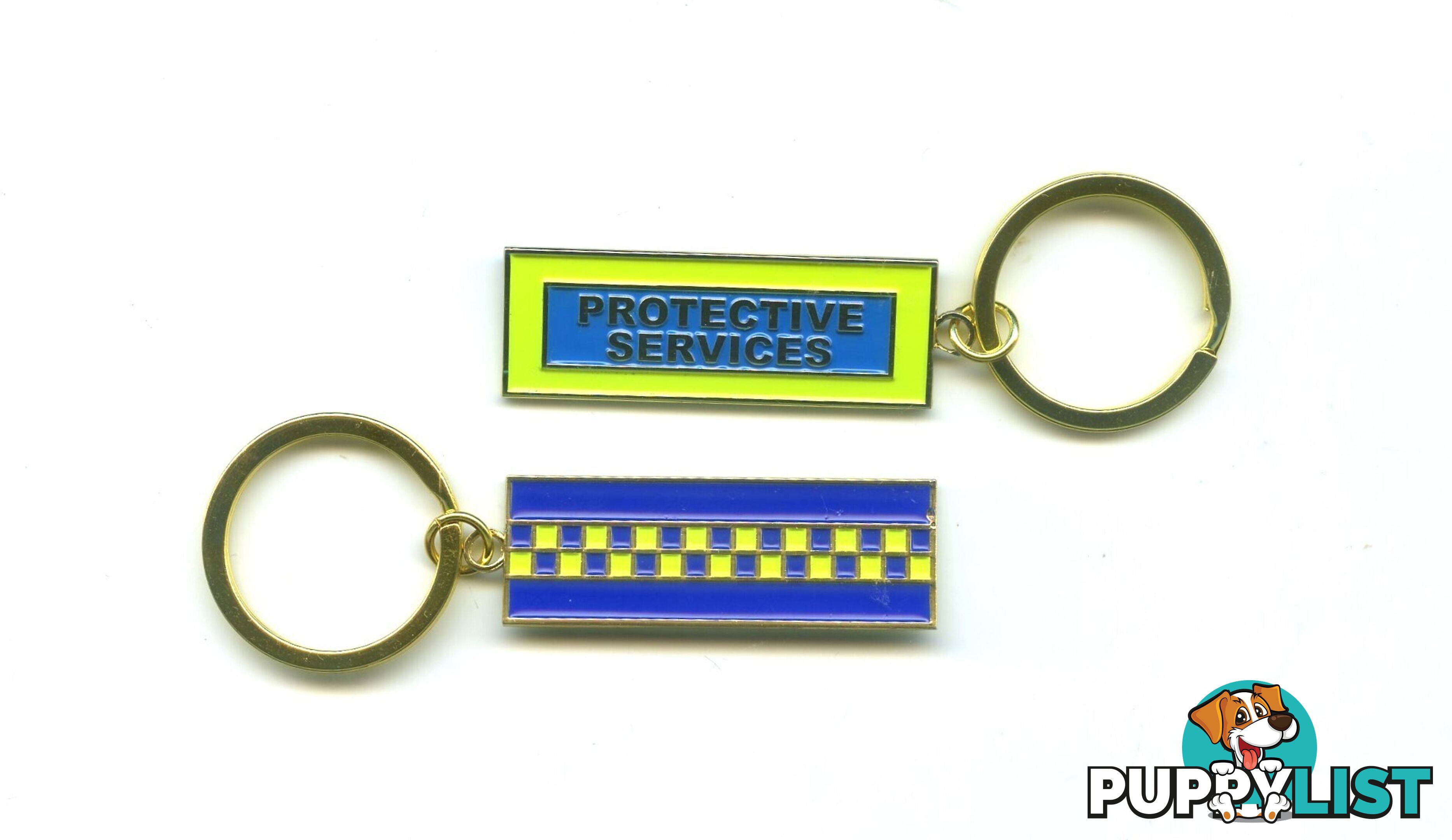 Police Protective Services Keyring and Stubby Holder.