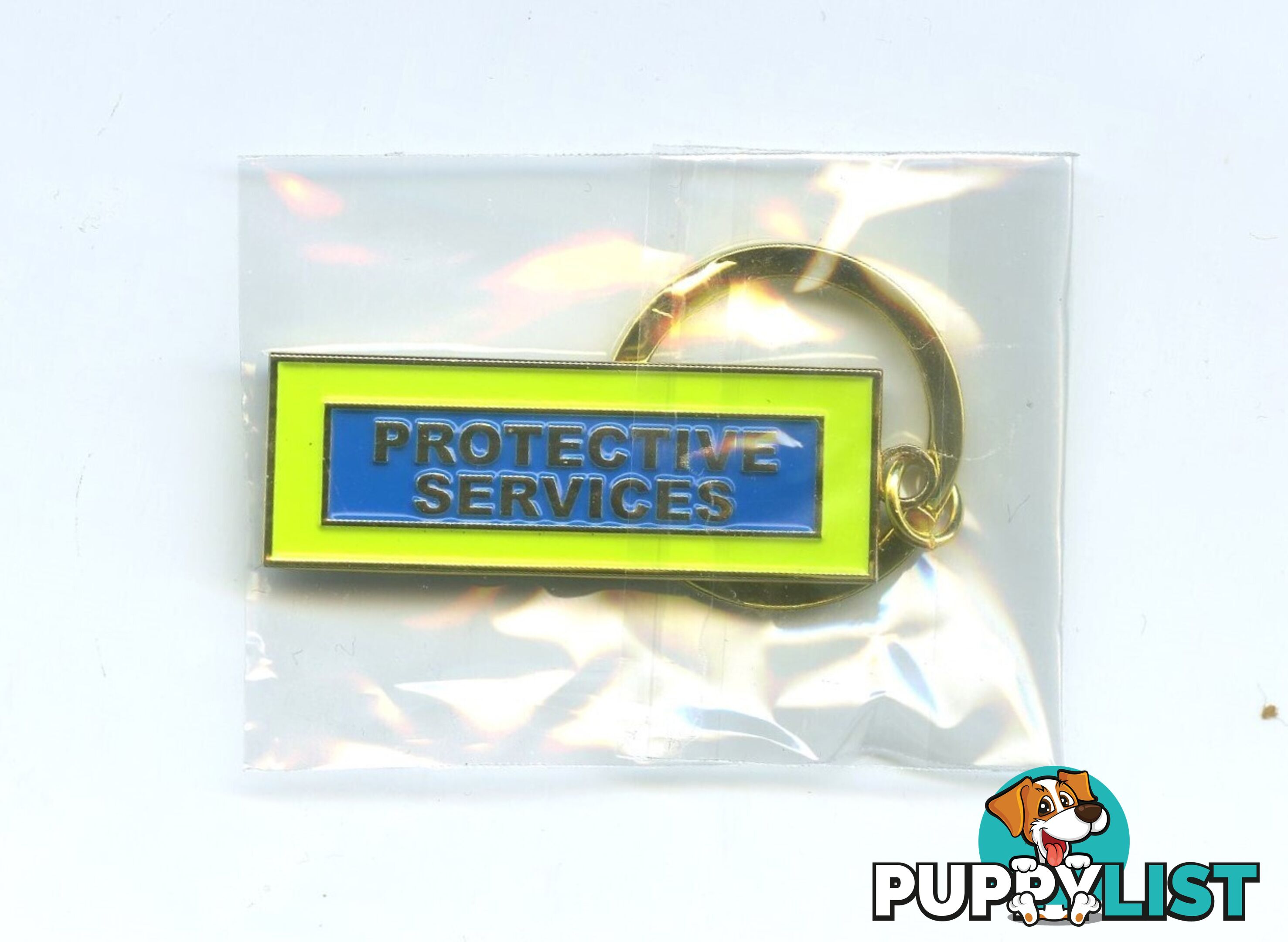Police Protective Services Keyring and Stubby Holder.