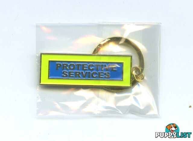 Police Protective Services Keyring and Stubby Holder.