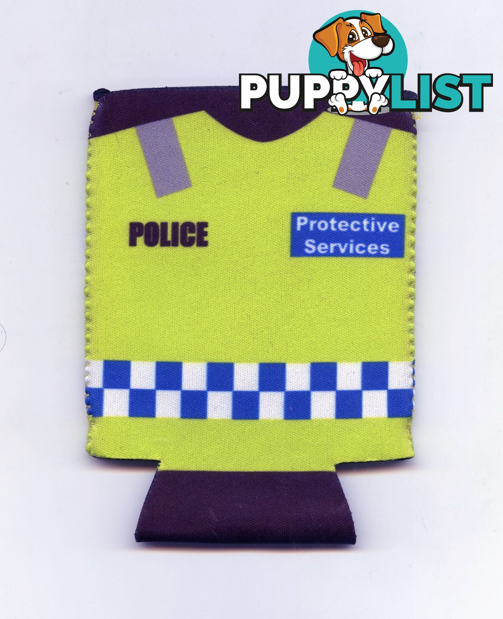 Police Protective Services Keyring and Stubby Holder.