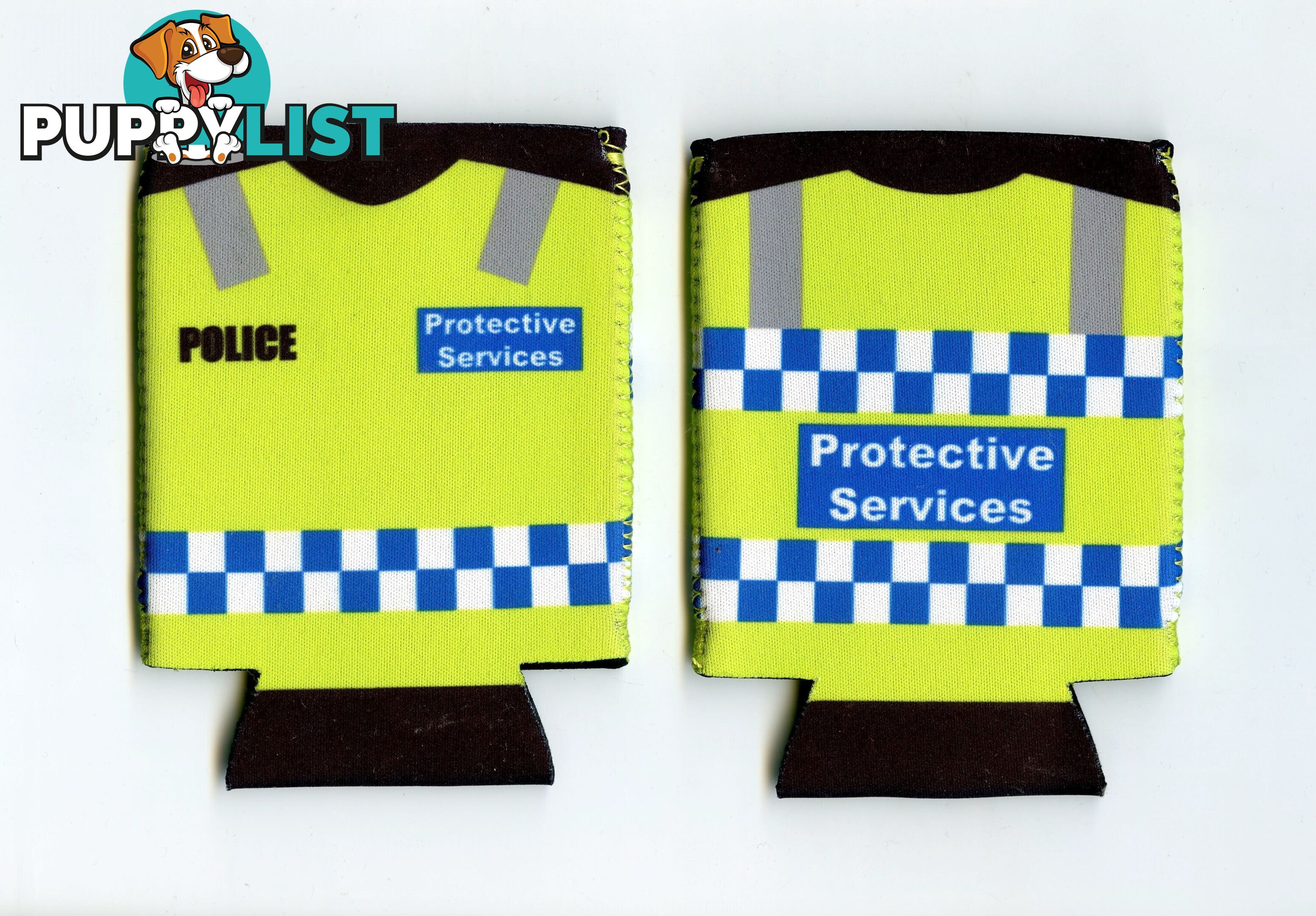 Police Protective Services Keyring and Stubby Holder.
