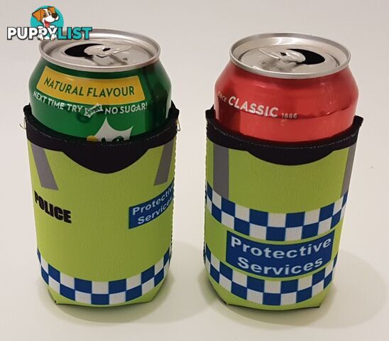 Police Protective Services Keyring and Stubby Holder.