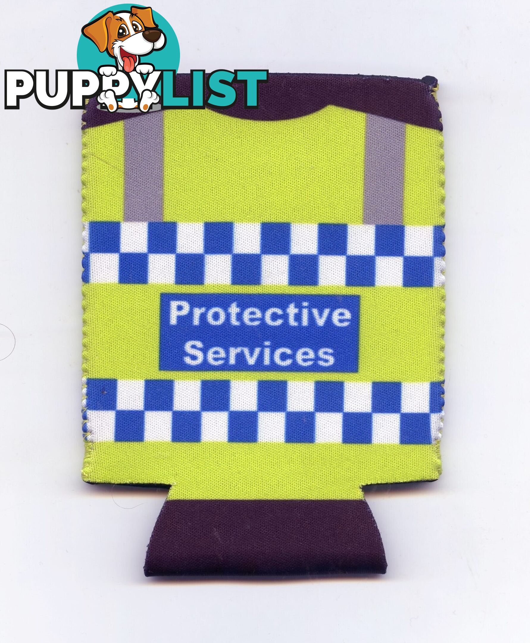 Police Protective Services Keyring and Stubby Holder.