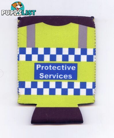 Police Protective Services Keyring and Stubby Holder.