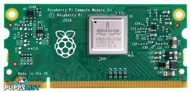 CM3+/32GB -  Single Board Computer, Raspberry Pi Compute Module 3 +, BCM2837B0 SoC, 32GB eMMC Memory