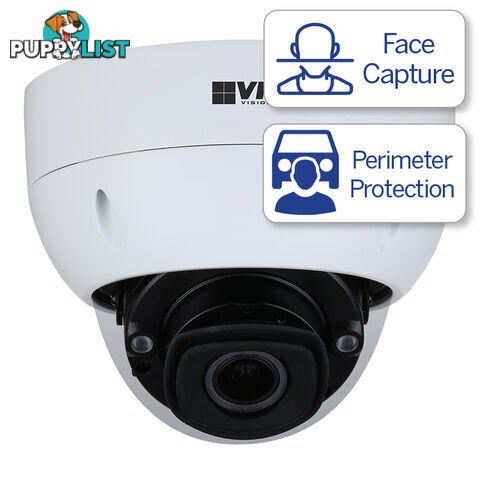 Ultimate AI Series 8.0MP Motorised Vandal Dome - VIP Vision