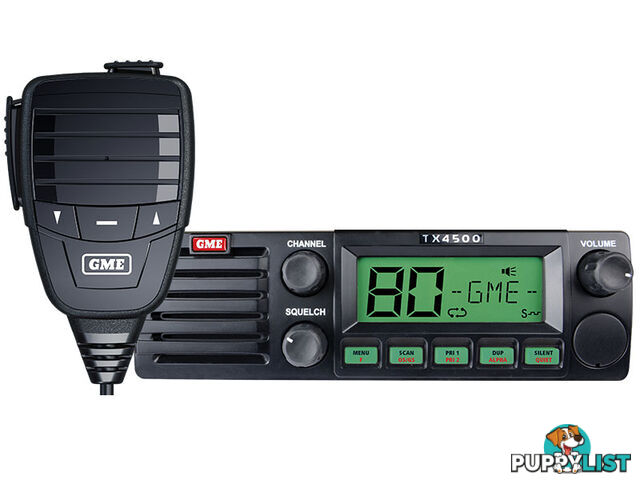 GME TX4500S DSP DIN size UHF radio with ScanSuite - GME