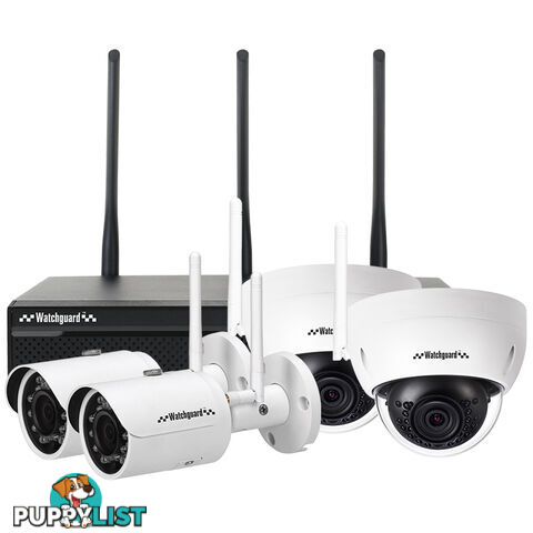 WiFi Series 4 Channel 3.0MP Wireless IP Surveillance Kit - WATCHGUARD