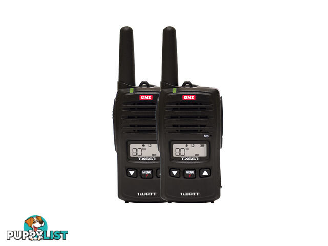 GME TX667TP 1 Watt UHF CB Handheld radio - Twin pack - GME