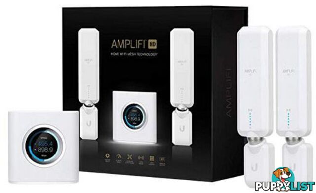 Ubiquiti Amplifi AFI-HD High Density Wi-Fi Mesh with 2 x HD Extenders - UBIQUITI