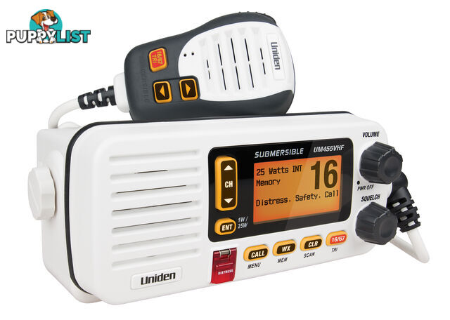 UNIDEN UM355VHF VHF Splashproof Marine Radio - UNIDEN