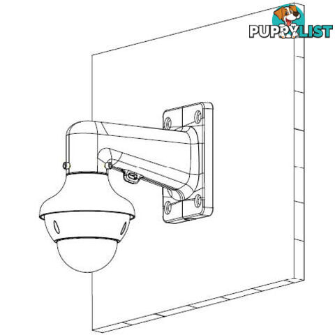 Right Angle Wall Mount Dome Bracket - VIP Vision