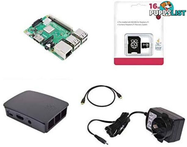 Raspberry Pi 3 Model B+ Plus Starter Pack 16GB Micro SD NOOBS + Case +2.5A PSU