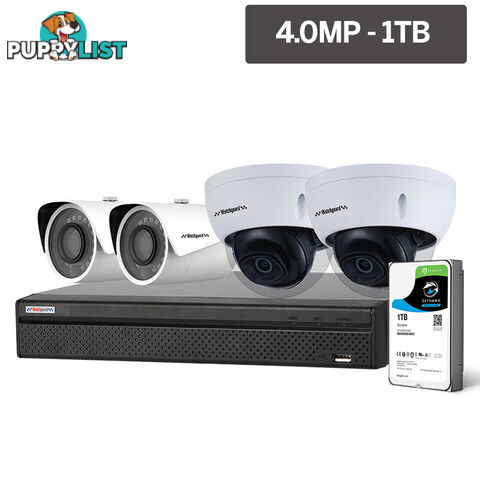 Compact Series 4 Camera 4.0MP IP Surveillance Kit (Fixed, 1TB) - WATCHGUARD