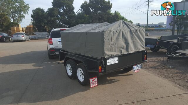 8X5 TANDEM TRAILER WITH CAGE AND CANVASS COVER