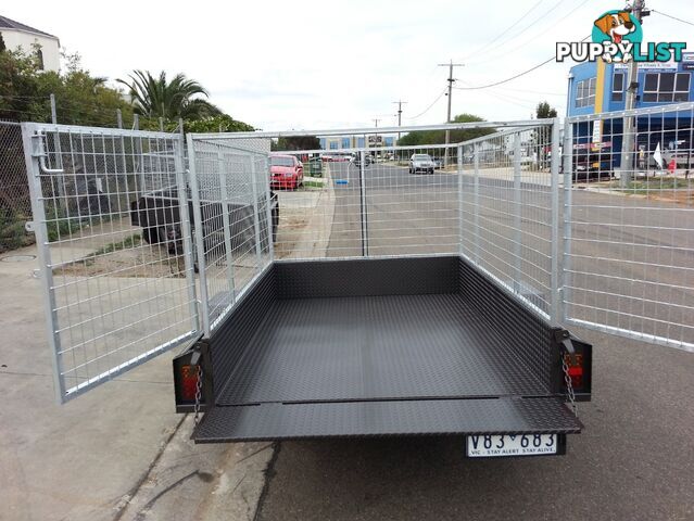 8X5 TANDEM TRAILER WITH CAGE AND COVER