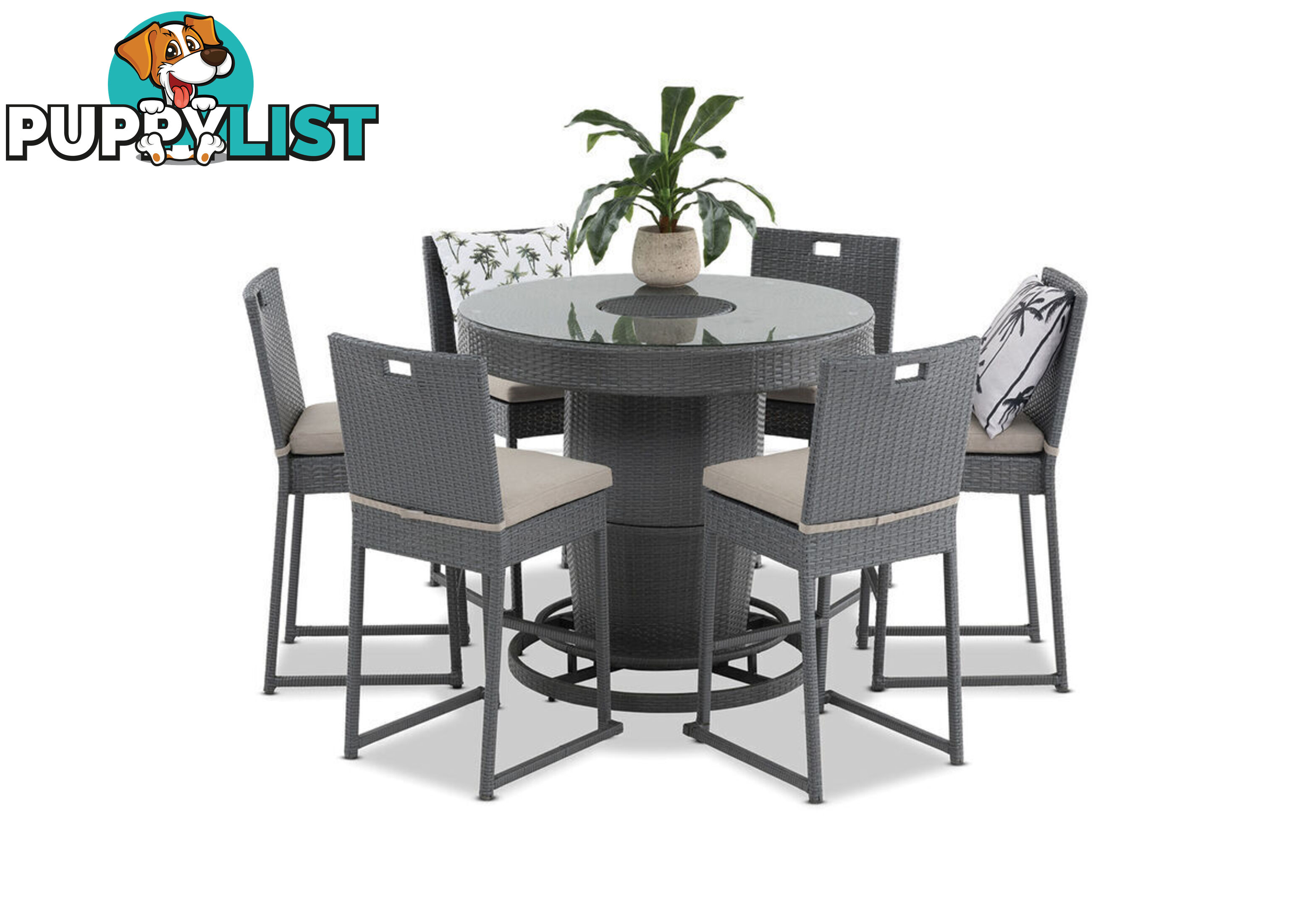 COLDIE 7 Piece Outdoor Bar Setting