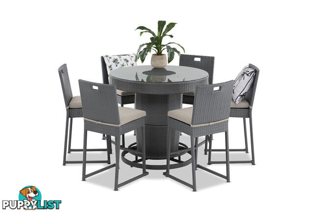 COLDIE 7 Piece Outdoor Bar Setting