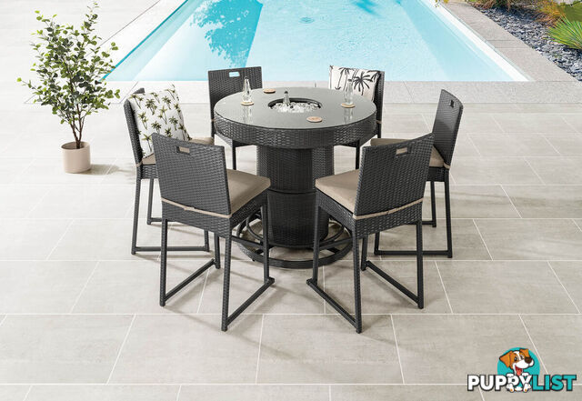 COLDIE 7 Piece Outdoor Bar Setting