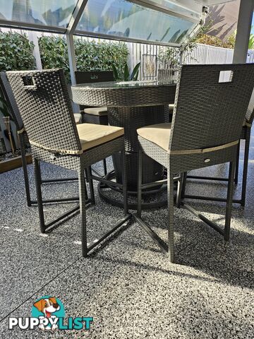 COLDIE 7 Piece Outdoor Bar Setting