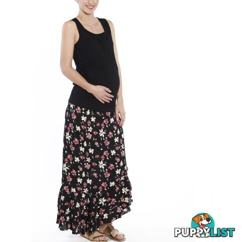 BREASTFEEDING BLACK TANK & WRAP VERSATILE SKIRT OUTFIT