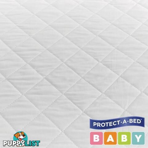 Cotton Quilted Cot Mattress Protector, Universal Fitted (Large)