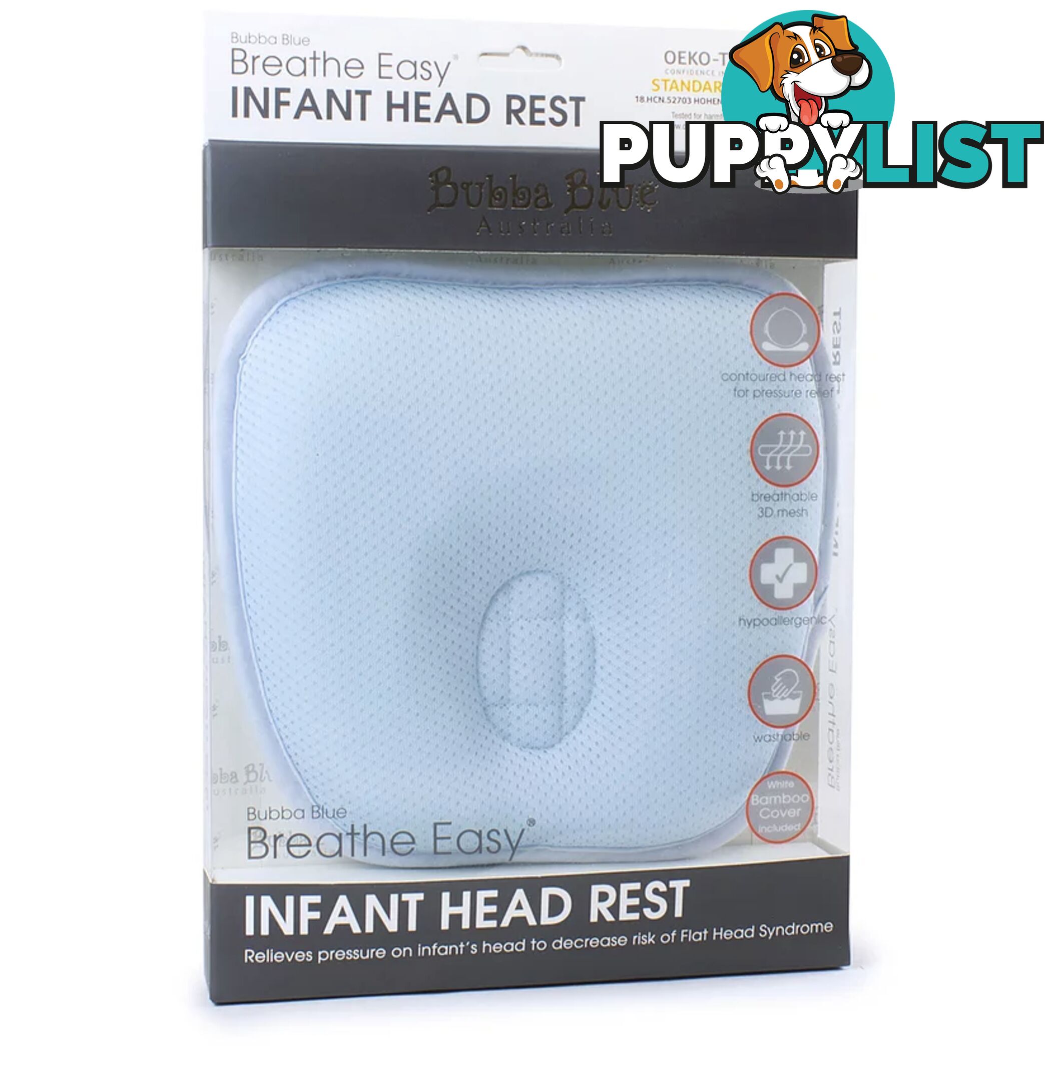 Breathe Easy® Infant Head Rest -Blue