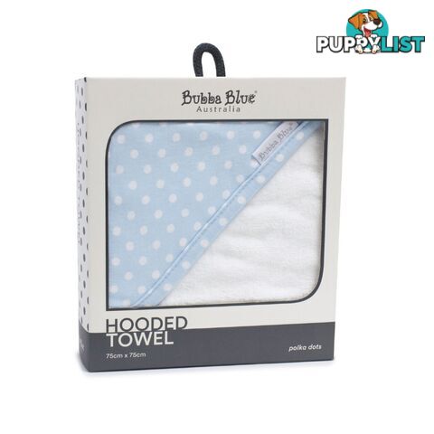 Blue Polka Dots Hooded Towel