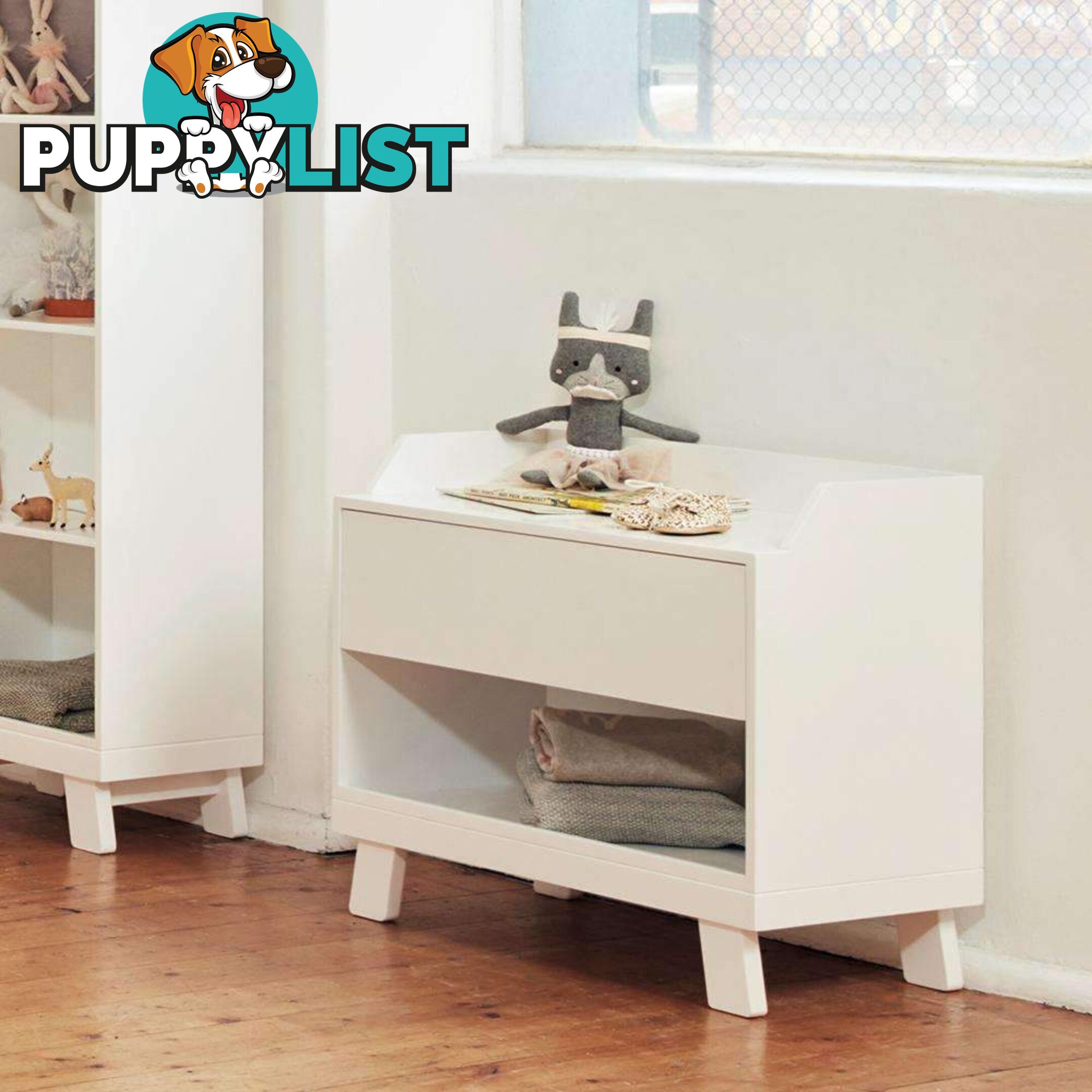 Casa Toy Box with Seat - White